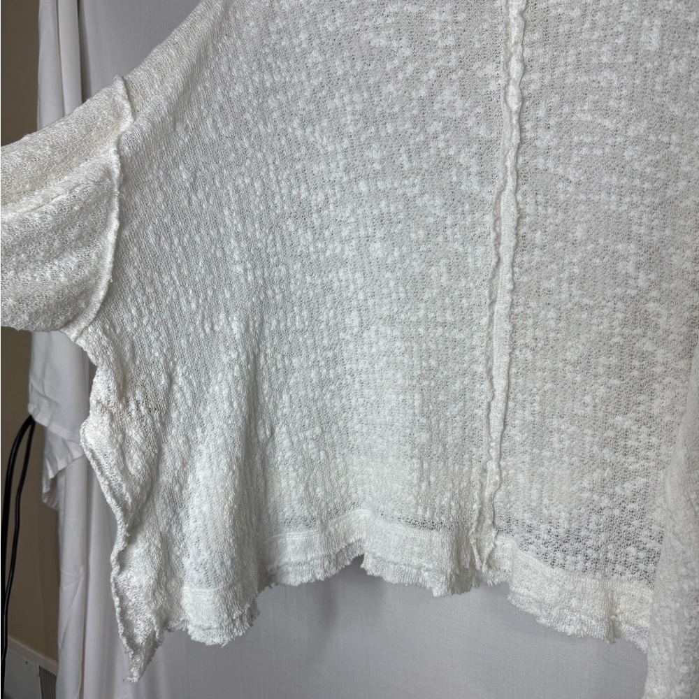 We The Free Womens Island Girl Sweater White‎ L Oversized Boho Festival Beachy - Picture 14 of 16